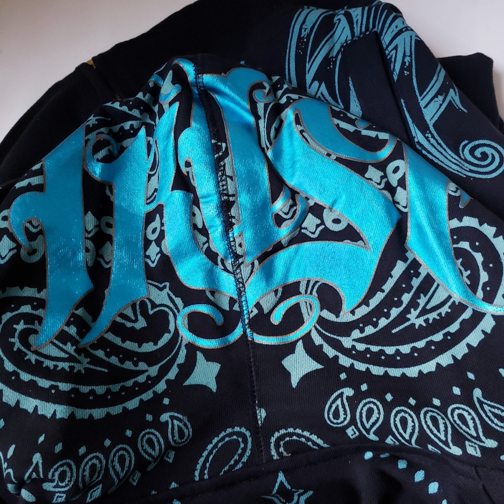 Vintage Christian Audigier Black Skull Zipper Hoodie - Picture 13 of 16